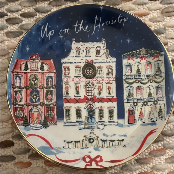Anthropologie Christmas Dessert Plates (8) - Picture 3 of 4